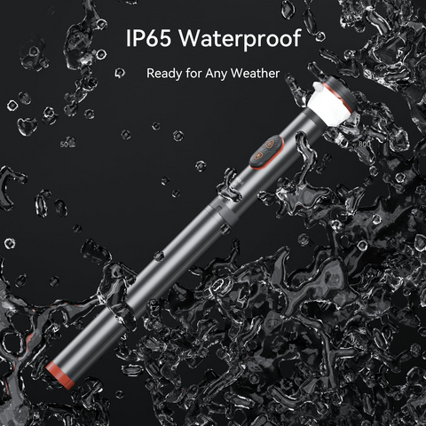 Camping Light Telescopic & Collapsible: 800 Lumens IP65 Waterproof Smart Remote Magnetic Base USB Rechargeable Battery Adjustable Height for Outdoor Adventure Hiking Emergency Lighting