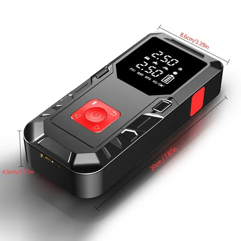 5-in-1 Portable Starter with Air Compressor - 5000A Peak Power, 150PSI Digital Tire Inflator, USB Charging with LED Emergency Lighting, Auto Shutoff Function for Gasoline/Diesel Vehicles