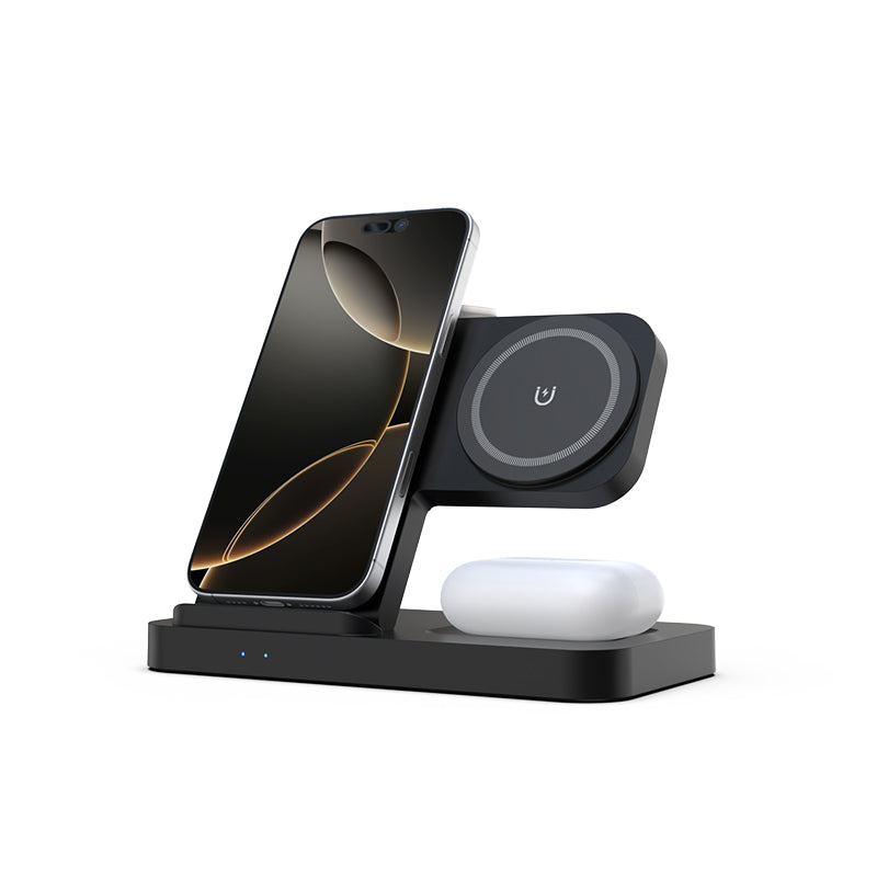 4 in 1 Wireless Charger with Alarm Clock Compatible for Galaxy Watch 8/7/Ultra/FE/6 Pro Galaxy S25/Ultra/S25+/S24/S23/Note 20/Z Flip 7/6/5 Fold 6 Galaxy Buds 3/2/Pro Multiple Devices Charging Station
